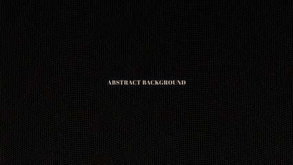 Abstract dots wave particle gradient on dark background.