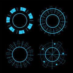 Sci fi futuristic user interface, HUD, Technology abstract background , Vector illustration.	
