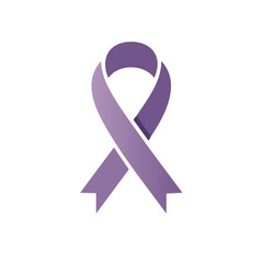 Purple Awareness Ribbon Simple Symbol Health Support Solidarity Hope Fight Illness Cancer