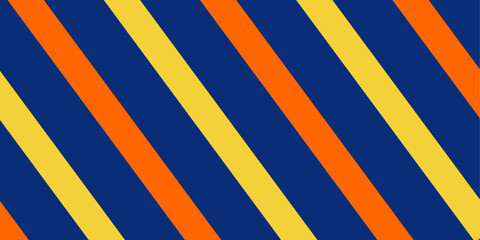 Blue with yellow orange colour stripe element background for printable and digital use. Geometric shape wallpaper.Striped pattern editable EPS vector illustration