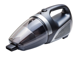 A Sleek, Modern Handheld Vacuum Cleaner Ready for Action isolated on white background ,PNG. AI Generated