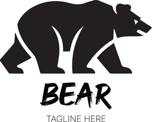 bear logo vector animal silhouette abstract modern graphic design