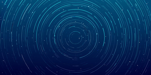 Abstract blue concentric circles with scattered sparkles create a calming background © Pabitra