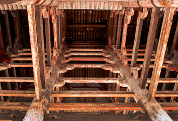 The curiouse traditional old temple Nara Japan.