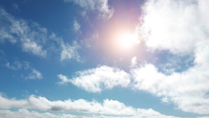 Soft cumulus clouds seen from plane