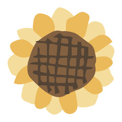 やさしいひまわり シンプルシリーズ｜ひまわりの花（単体） / Gentle Sunflower Simple Series – Sunflower Flower