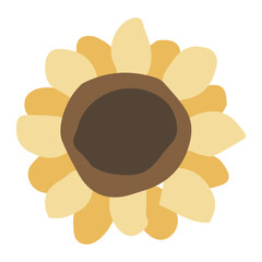 やさしいひまわり シンプルシリーズ｜ひまわりの花（単体） / Gentle Sunflower Simple Series – Sunflower Flower