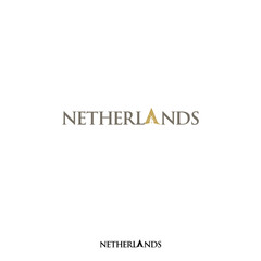 Netherlands Wordmark Logo - Dutch windmill as the icon of Netherland at letter A.
