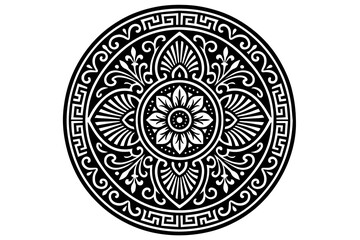 Elegant Black and White Mandala for Wall Art and Tattoo Design