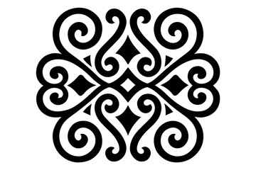 Ornamental Flourish with Swirl and Scrollwork Design