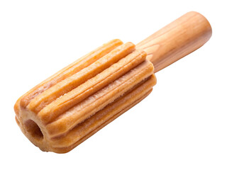 A Simple Wooden Tool for Crafting Delicious Churros  isolated on white background ,PNG. AI Generated
