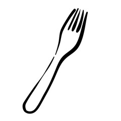 Hand-Drawn Fork Illustration