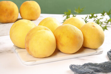 Fresh Yellow Peaches Still Life Studio Photography