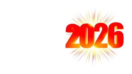 Bright New Year Celebration 2026 with Radiant Light Effects