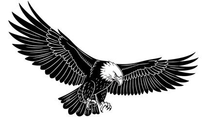 Fototapeta premium Majestic eagle soaring through the skies with outstretched wings