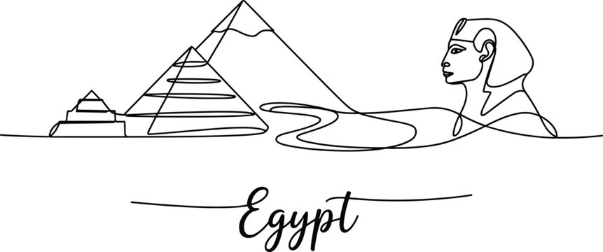 sphinx drawing egypt