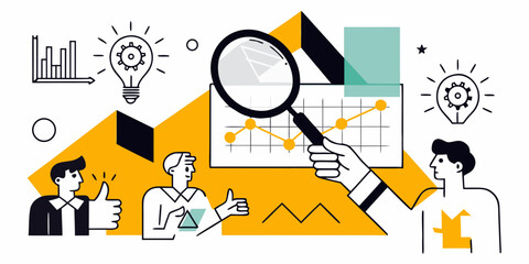 Business analysis research and collaborative problem solving with data and innovative ideas