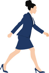 歩くビジネスウーマンのイラスト	