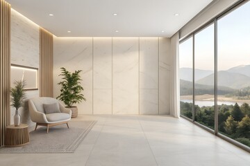 modern living room with white furniture