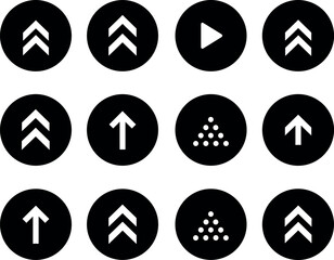 Black T-Shirt Silhouette Set – Round Neck and V-Neck Mockup Template