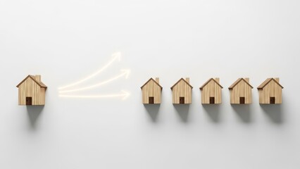 Strategic real estate distribution and growth model for property market expansion