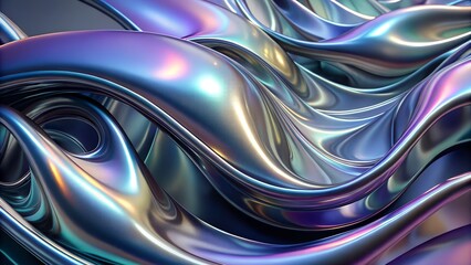 Abstract Frosted Glass Refraction Overlay with Blurred Neon Gradient and Noise Texture