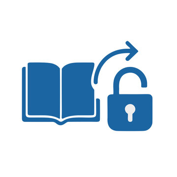 Icon "Open Educational Resources (OER)" - A textbook with an open padlock and an arrow labeled "freely copied & modified."