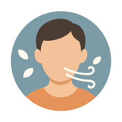 Flat icon for mindfulness or breath work