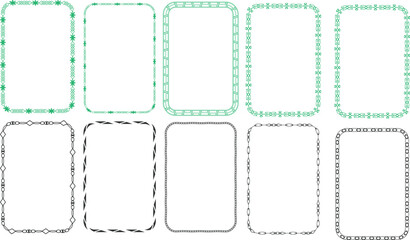 set of grunge frames