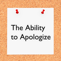 The Ability to Apologize concept