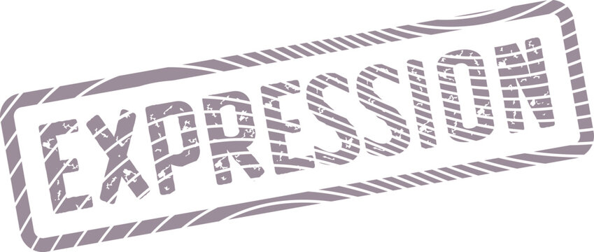 Textured EXPRESSION Rubber Stamp Mark for Communication Creative Ideas and Self Disclosure
