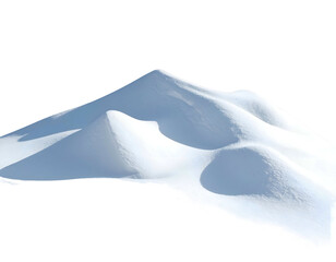 Obraz premium Snow-covered undulating landscape with soft curves and shadows