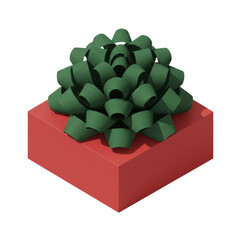 A Square Gift. Elaborate Matte Star Bow