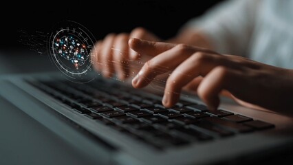 AI artificial intelligence with digital brain and connected data circuit. AI core processes data, AI core drives intelligence, enables connection, and AI core powers smart digital systems. Marrow