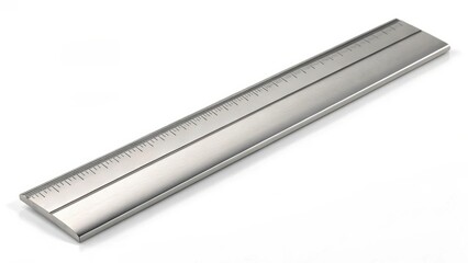 Metal ruler with measurement markings, ideal for precision drawing and crafting.