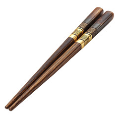 Naklejka premium PNG Wooden Chopsticks Pair Against Transparent Background for Asian Food Branding, Culinary Design, or Restaurant Projects