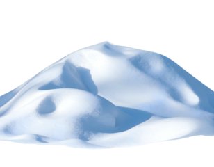 Freshly fallen snow forming gentle, undulating drifts under sunlight