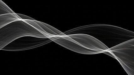 a black background with white smoke