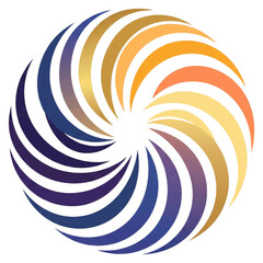 Colorful Gradient Spiral Design Element