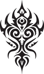 Abstract Tribal Tattoo Vector – Bold Black Silhouette Design