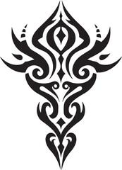 Abstract Tribal Tattoo Vector – Bold Black Silhouette Design