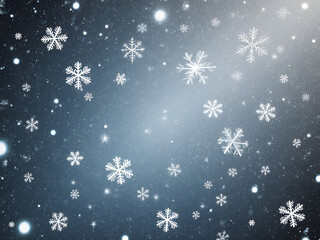 Winter Wonderland Snowflakes Background: Festive, Frosty, Magical Abstract Design