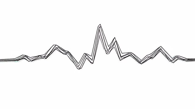 Abstract Line Graph Data Visualization Representing Fluctuations.