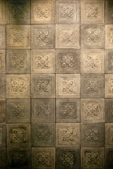 Lotus patterned bricks of the Sangdaeungjeon Hall of Janggoksa Temple