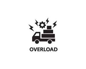 Overload truck icon vector design illustration.