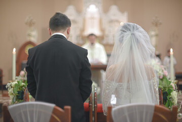 blessing of the bride and groom in the church