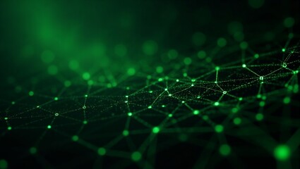 Cybersecurity Concept: Futuristic Matrix Digital Data Flow and Information Network