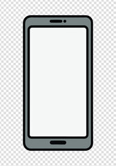 A simple clean and modern digital tablet device with a blank white screen and rounded corners perfect for design concepts