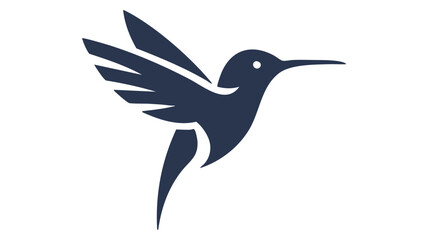 Obraz premium Flying hummingbird silhouette Vector