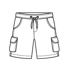 vector illustration of jeans shorts